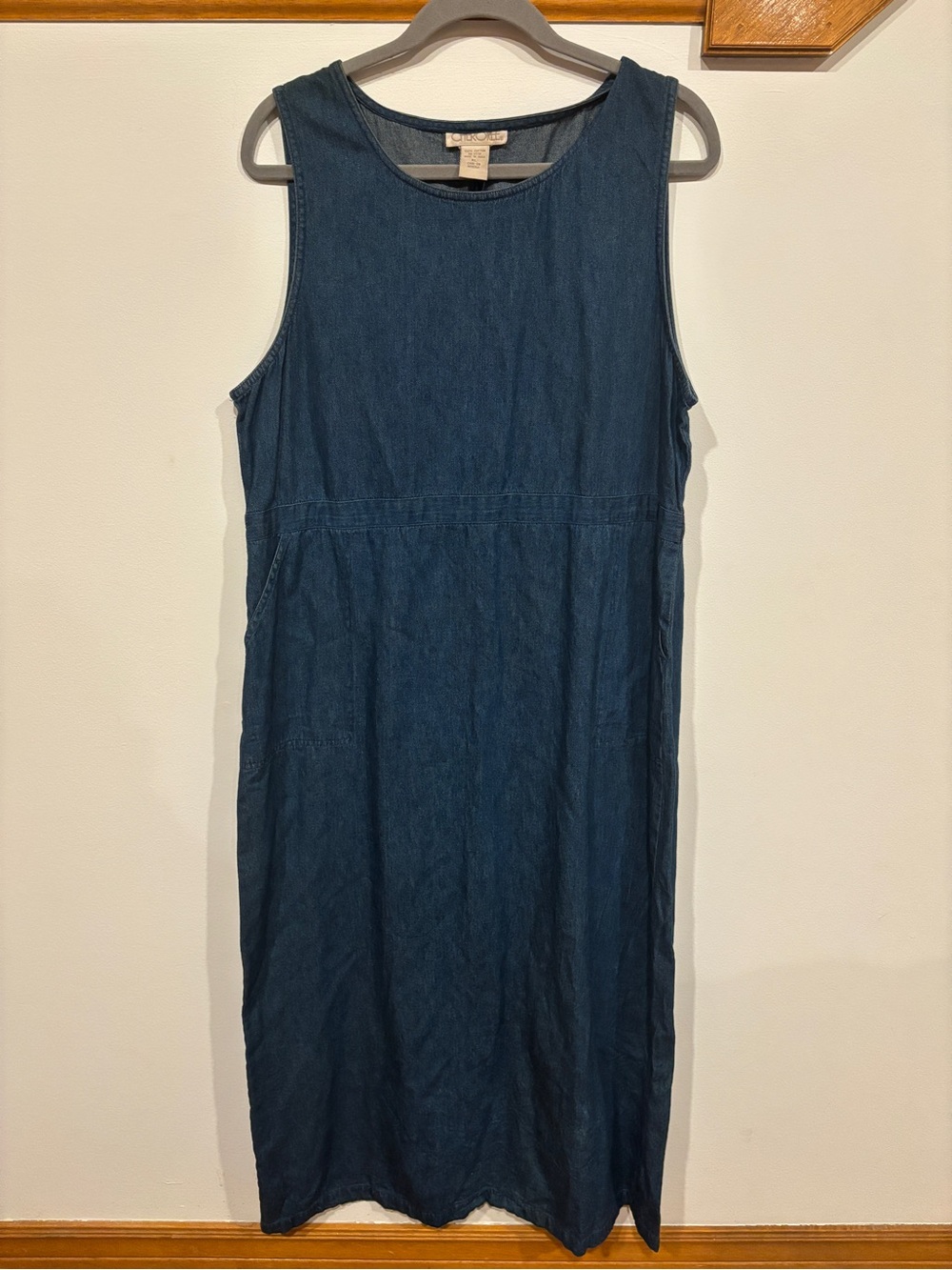 Vintage Cherokee 100% Cotton Sleeveless Denim Maxi Jumper Dress - Women’s XL